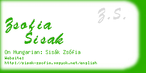zsofia sisak business card